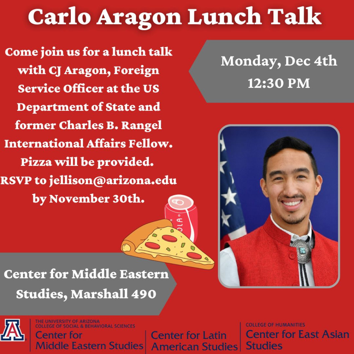 CJ Aragon Lunch Talk, December 4th at 1230pm, in Marshall Building, Room 490