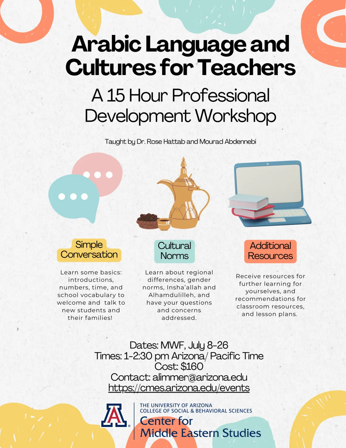 Arabic Language and Cultures for Teachers Flyer