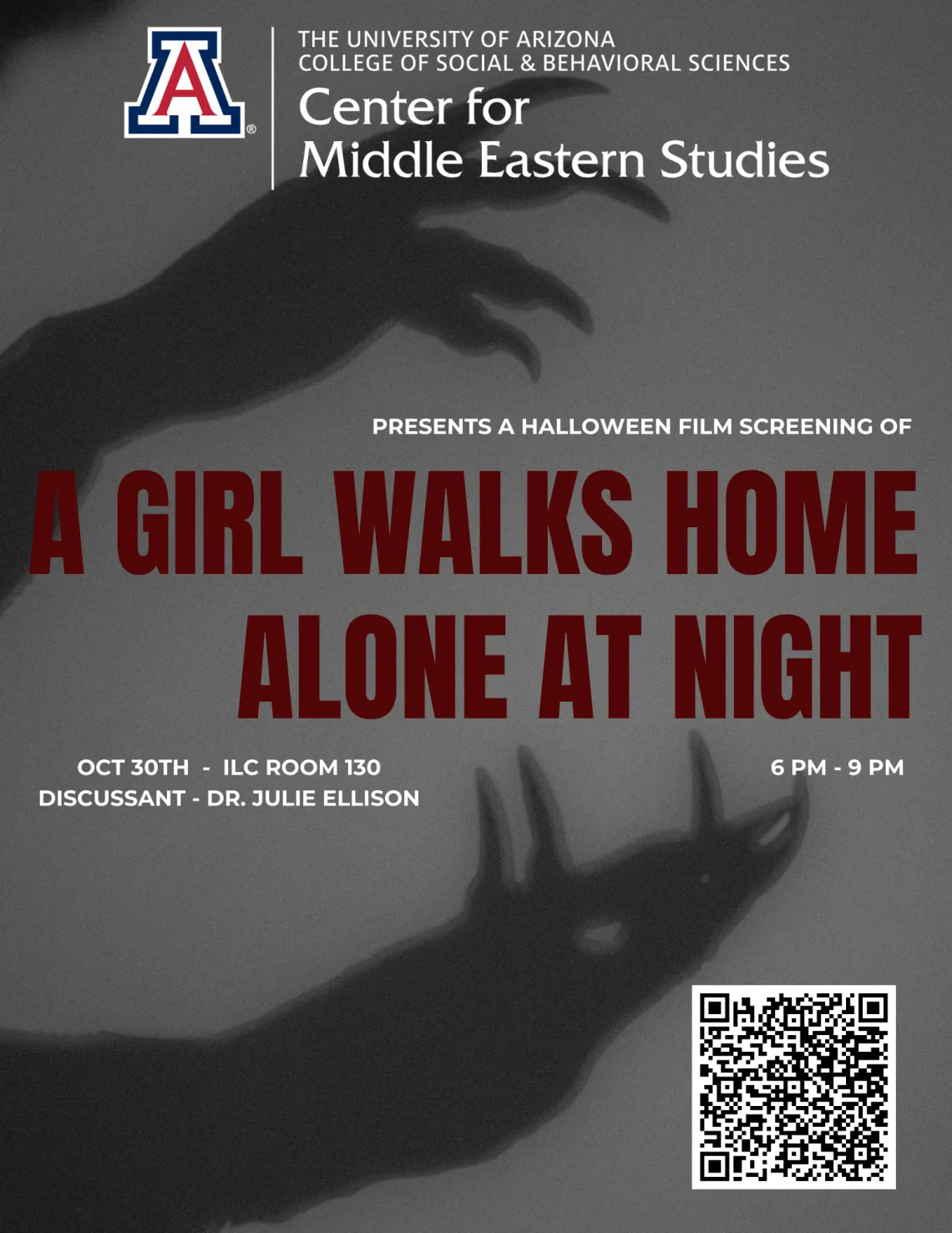 A Girl Walks Home Alone At Night Flyer, 6pm, ILC 130