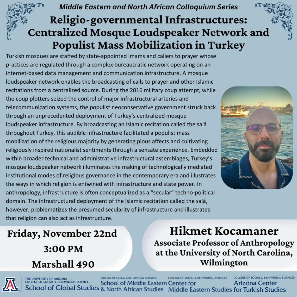 November 22nd 300pm Colloquium Flyer