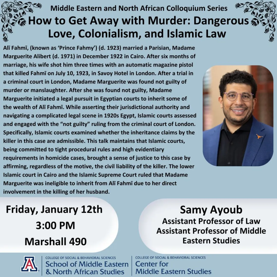 Event Flyer for Samy Ayoub
