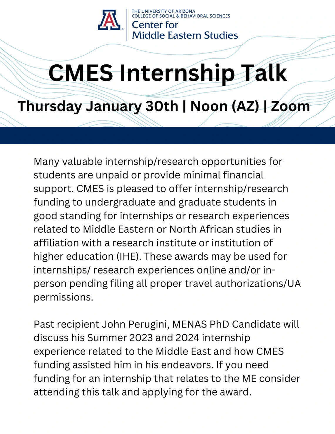 internship talk flyer