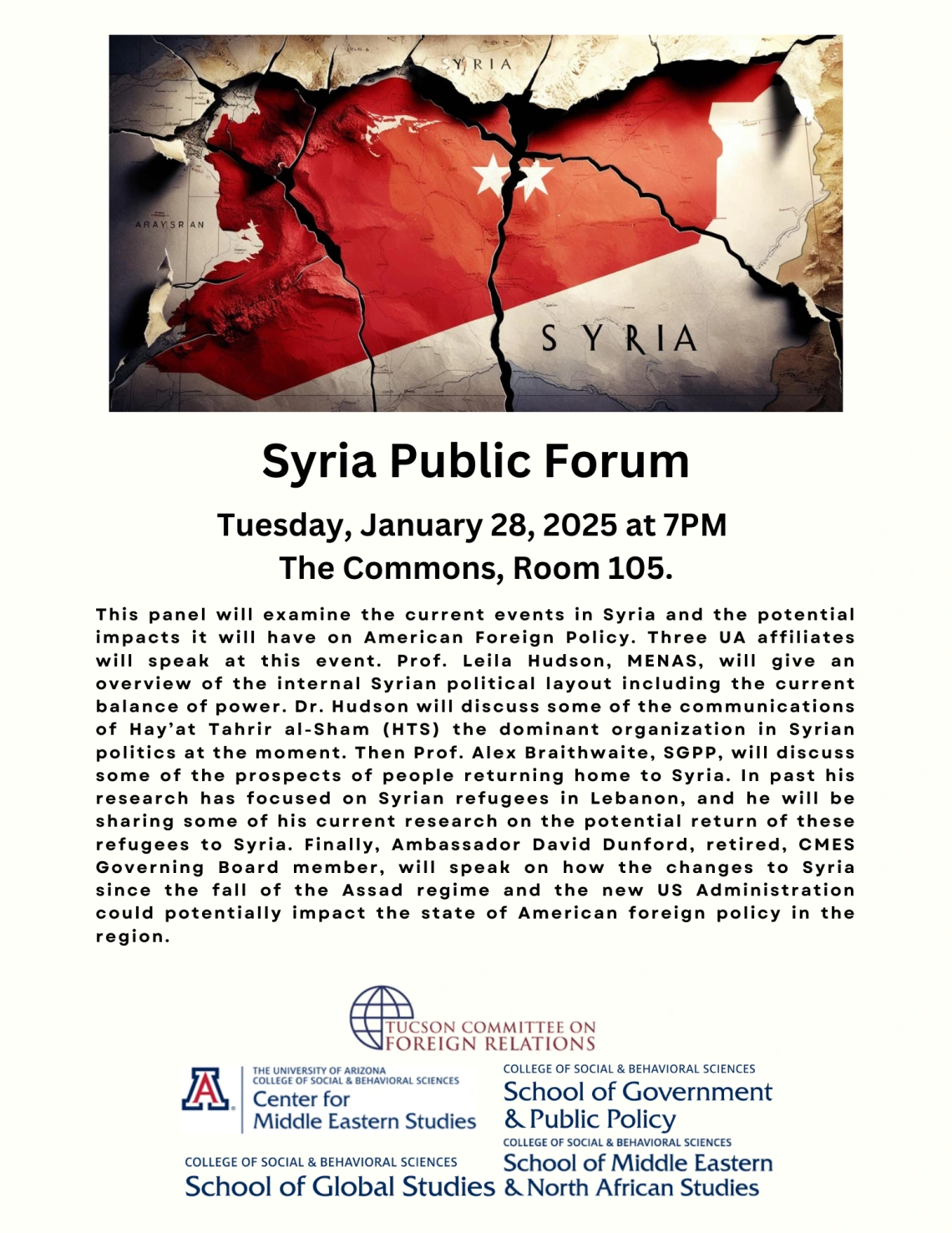 Syria Public Forum Flyer